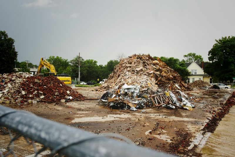 two piles of waste